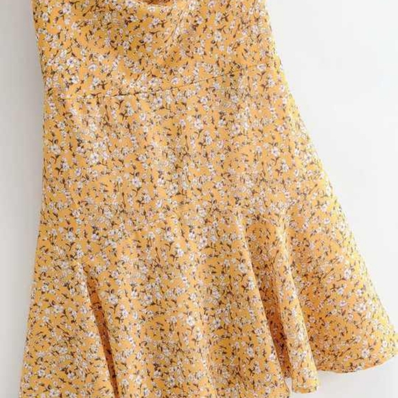 Cowl Neck Yellow Sundress S - Picture 5 of 7